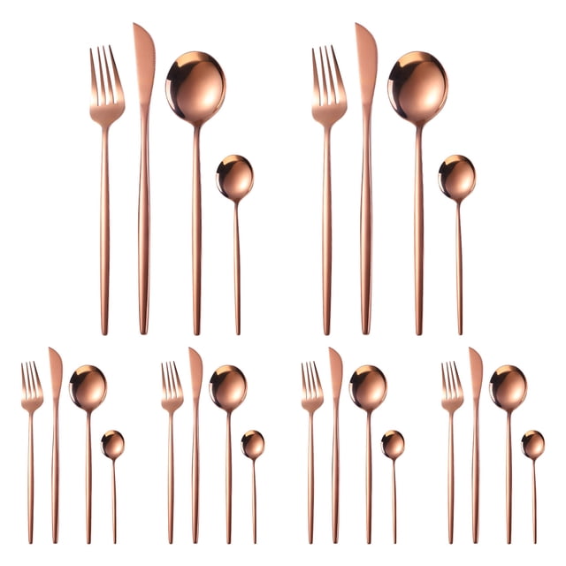 Agiferg 24 Piece Stainless Steel Cutlery Set For 6 People Including Spoon Knife And Fork Polish