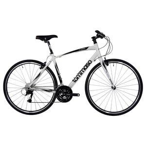 Tommaso La Forma Lightweight Aluminum Hybrid Bike -White/Black - Medium