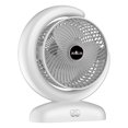 thumbnail image 1 of yeacher USB-Powered Desktop Fan with 3 Speed Settings, 5 LED Modes, 1H/2H Timer, and Remote Control - Silver (Model 102), 1 of 7