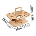 thumbnail image 3 of Plateau de Service en Bois Polyvalent Solution Minimaliste de Rangement des Aliments pour Organiser des Articles Usage Intérieur et Extérieur, 3 of 4