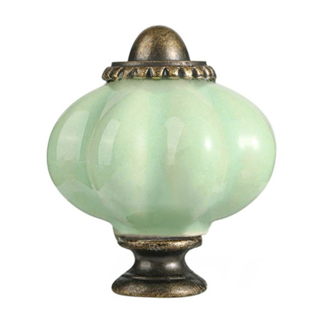 fastboy Ceramics Hardware Childrens Furniture Handmade Handles For Charming Touch Durable Pumpkin Wardrobes Light green