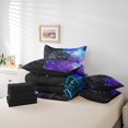 thumbnail image 5 of YST 7-Piece Blue Black Sun and Moon Comforter Set, Boho Galaxy Celestial, Twin Size, 5 of 5
