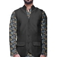 thumbnail image 4 of Atasi Traditional Printed Kurta Churidar Pajama Set With Nehru Jacket For Men, 4 of 5