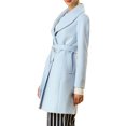 thumbnail image 4 of INSPIRE CHIC Manteau Trench Long pour Femme, Mignon, à Col Rabattu, à Simple Boutonnage, avec Ceinture, 4 of 7