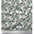 thumbnail image 1 of Soimoi Polyester Crepe Fabric Leaves & Floral Block Printed Craft Fabric by The Yard 52 Inch Wide, 1 of 3