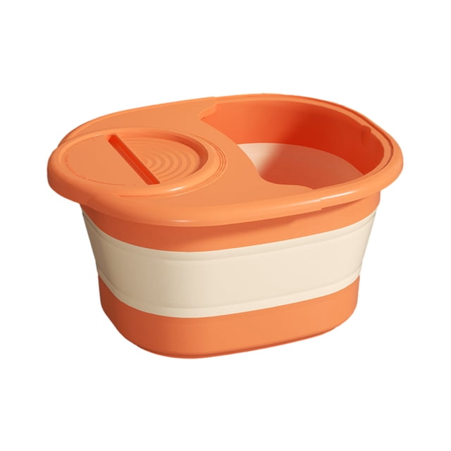 Foot Bath Basinfoldable Foot Bath Bucket with Handle and Lid, Portable Foot Bath Spa Bucket with Massage Acupoints, Portable Foot Bath Bucket, Foldable Spa Bucket for Foot