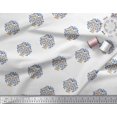 thumbnail image 2 of Soimoi Toile de Satin Modal Feuilles & Lotus Blocs Imprimés par Yard 42 Pouces de Large, 2 of 3