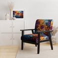 thumbnail image 2 of Designart "VORTEX Kaleidoscope I" Gold Abstract Upholstered Accent Chair - Modern Arm Chair For Bedroom, 2 of 7