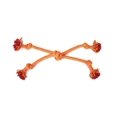 thumbnail image 1 of MPP Ruff Rope Dog Toys Tough Orange Knot Tennis Ball Dental Chew Play Fetch Tugs (Tassel - 17"), 1 of 1