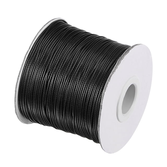 Unique Bargains Beading Thread Bracelet Weave Bead Craft Cord 0.8mm 159M/Roll (173-Yards) Decorative String, Black