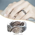 thumbnail image 1 of EGNMCR Rings Angel Feather Ring Personality Temperament Ring Jewelry alloy ring, 1 of 3