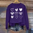 thumbnail image 3 of Yuyuzo Chandails en Molleton pour Femmes Décontractés Saint-Valentin Manches Longues Col Rond Ample Ajusté Mince Chandail Tops, 3 of 5