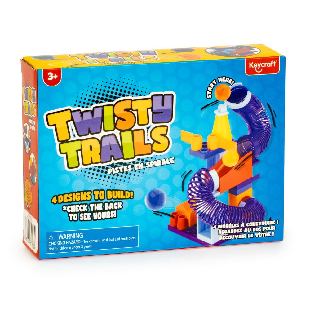 Twisty Trails Marble Run Building Set – DIY Ball Track Construction Toy ...