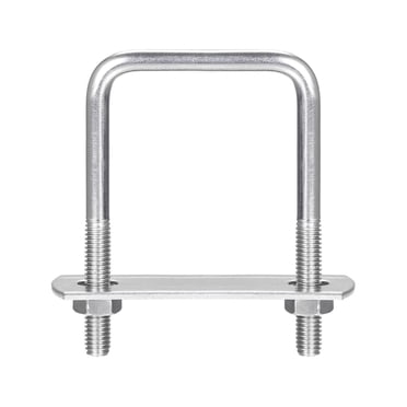 Unique Bargains Square U-Bolts, 1 Pack 42mm Inner Width 65mm Length M6 W Nuts and Plate