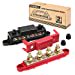 thumbnail image 3 of Mofeez Power Distribution Block Bus Bar, 4 x 5/16" Posts, 6 x #8 Screws Terminals, Max 48V 250A (Pair, Red & Black), 3 of 15