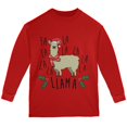 thumbnail image 1 of Christmas Fa La Llama Youth Long Sleeve T Shirt, 1 of 1