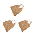 thumbnail image 4 of maskred Stylish And Functional Straw Handbag For All Needs Straw Beach Bag Shoulder Bag Straw Bag Tote Bag khaki 3Set, 4 of 6