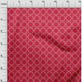 thumbnail image 2 of oneOone Silk Tabby Fabric Quatrefoil Block Print Fabric By Yard 42 Inch Wide, 2 of 4
