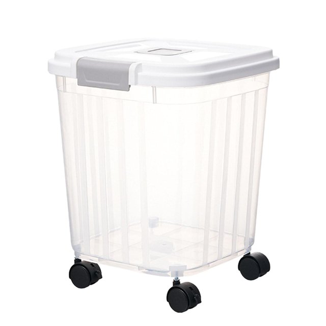 Lipstore Dry Food Container Rice Storage Container,Multipurpose, Airtight Rice Storage Bin Rice Dispenser for Kitchen Sugar Nuts Flour Clear 15kg