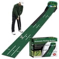 thumbnail image 4 of Golf Putting Mat, 3-Hole Portable Practice Green, Indoor Outdoor Training Aid, Realistic Roll Simulator, Compact Design for Home Office Skill Improvement, 4 of 5