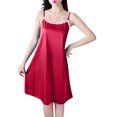 thumbnail image 1 of Dealovy Nuisettes pour Femmes à Bretelles Spaghetti Sans Manches Robe de Nuit Douce et Confortable Tenue de Nuit Courte Robe de Nuit Débardeur, 1 of 6