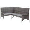 thumbnail image 2 of vidaXL Garden Corner Sofas 2 pcs Poly Rattan Grey, 2 of 4