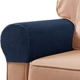 thumbnail image 4 of Fwttom All Inclusive Solid Color Plaid Sofa Armrest Cover Elastic Sofa Armrest Protective Cover Thickened Non Slip Armrest Cover for All Seasons 2Pc, 4 of 6