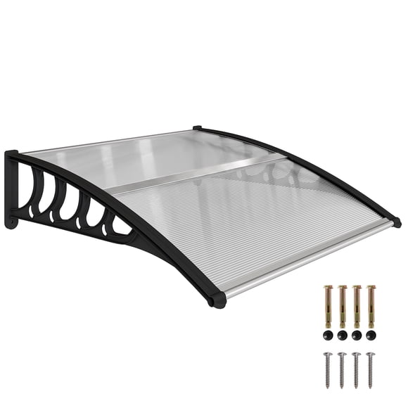 Outsunny Window Awning Door Canopy 40" x 40" Front Door Outdoor Patio Cover