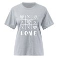 thumbnail image 4 of B91xZ Tuniques pour Femmes Rayures Manches Courtes Col Rond, Gris TTG, 4 of 4