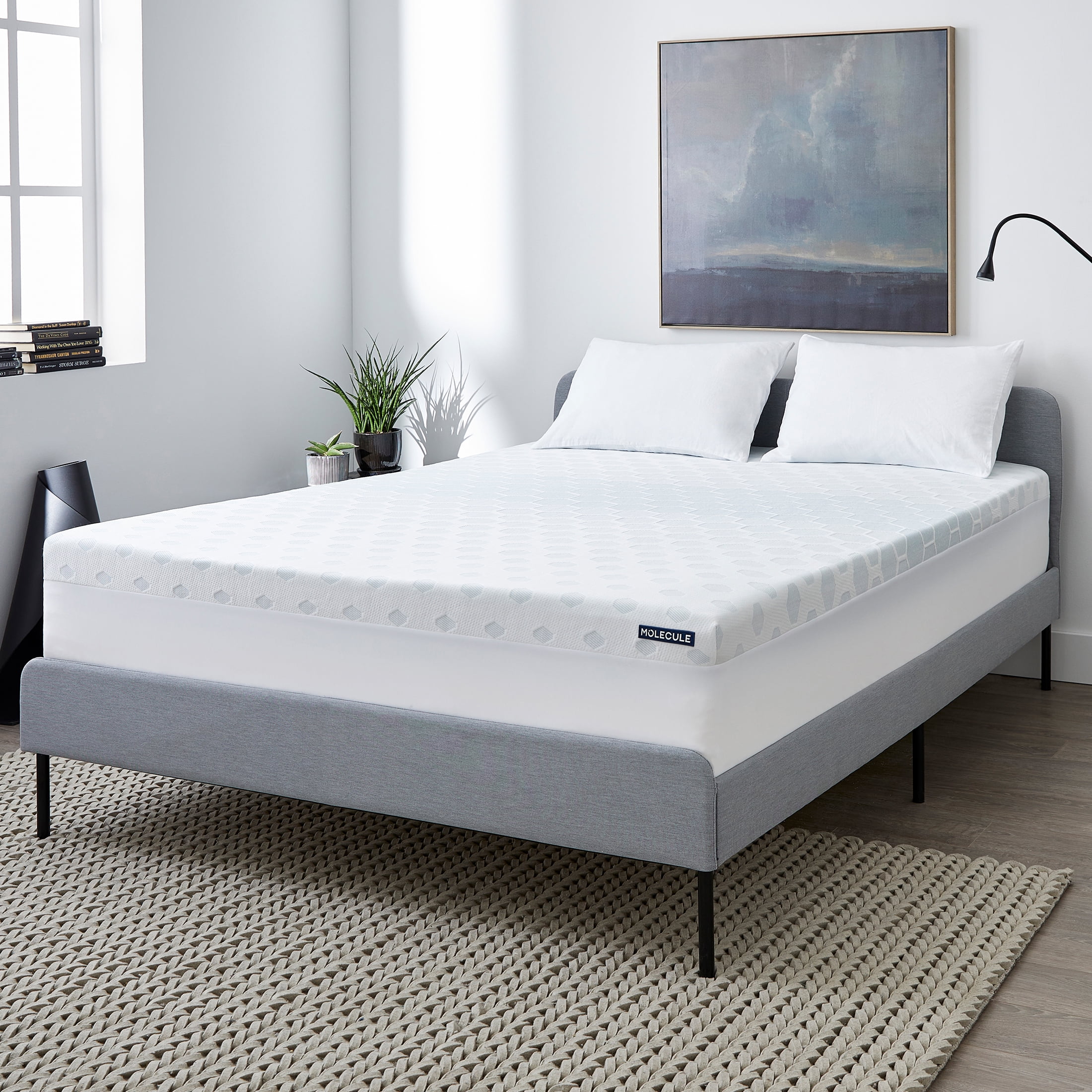 MOLECULE Surmatelas en Mousse Mémoire de Gel Soulageant la Pression 3 Pouces, Triple Zone PRO, Simple TG