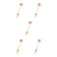 thumbnail image 3 of Transemion 1/2/3/5 Cartoon Adorable Restaurant Hotel Tableware Portable Washable Stainless Steel Stirring Mixing Dinnerware Cake Flatware Candy Fork Brown 5PCS, 3 of 6
