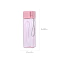thumbnail image 3 of O-055 Pink Plastic Water Cup 500Ml Square Minimalist Transparent Daily Hydration, 3 of 8