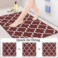thumbnail image 4 of Super Absorbent Bath Mat 20"x32" Red Quick Dry AntiSlip Bath Rug Fits Under Door Washable Bathroom Rugs for Shower Room in Front of Bathtub Sink Enhance Safety and Style, 4 of 6