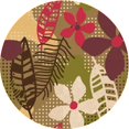 thumbnail image 1 of Ahgly Company Tapis Rond Lavable en Machine Intérieur Transitionnel GoldenRod Or, 3 Pieds Rond, 1 of 7