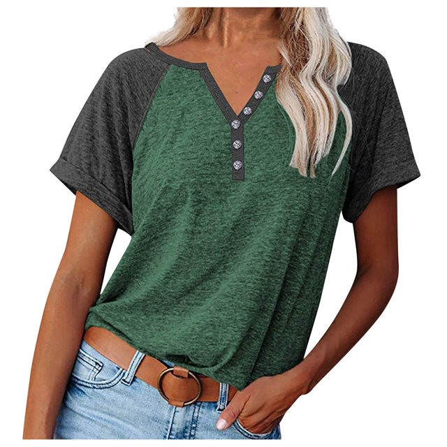 Betiyuaoe T Shirts T-shirt à Col Rond Manches Courtes pour Femme Haut Décontracté