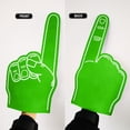 thumbnail image 4 of Green Foam Hand Glove Sports Fan Cheering Finger Pointing Rally Prop Game Event Enthusiasm Accessory Green #8684m, 4 of 5