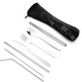 thumbnail image 1 of Stainless Steel Tableware Kit Cutlery Set Portable Camping Office Travel Dinnerware Kitchen Knife Fork Spoon Chopsticks Dining Utensils, 1 of 9