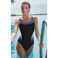 thumbnail image 4 of Charmo Women's One Piece Athletic Racerback Bathing Suit Color Block Swimsuit, 4 of 6