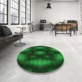 thumbnail image 4 of Ahgly Tapis d'Intérieur Lavable en Machine Carré Vert Émeraude Profond, 6 Pieds Carré, 4 of 7