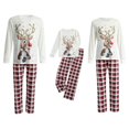 thumbnail image 2 of Family Christmas Elk Pattern Round Neck Long Sleeves Pajamas Trousers, 2 of 7