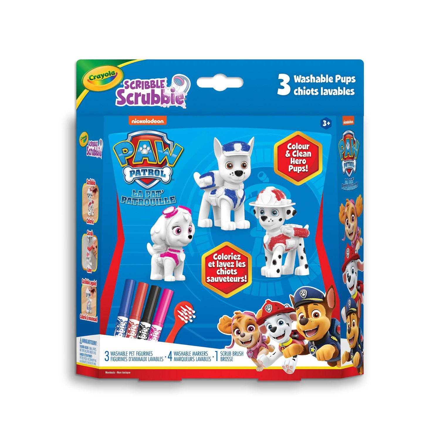 Animaux Scribble Scrubbie Pat’Patrouille de Crayola, 3 pièces