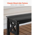 thumbnail image 3 of KFFKFF Outdoor Bench, 44.5 inch, 600 lbs Weight Capacity, Weatherproof Plastic Frame with Adjustable Level Footpads and Thick Leg, 3 of 9