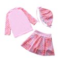 thumbnail image 3 of Baby/Toddler Girls Mermaid Swimsuit Rashguard Set Long Sleeve UPF 50+ ,CM25-12BT Size 4T, 3 of 5