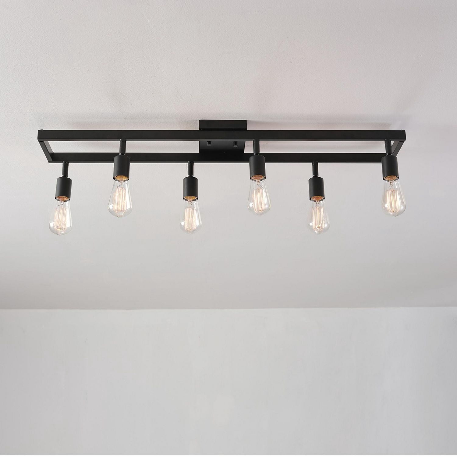 Globe Electric Weston 6-Light Track Lighting, Matte Black