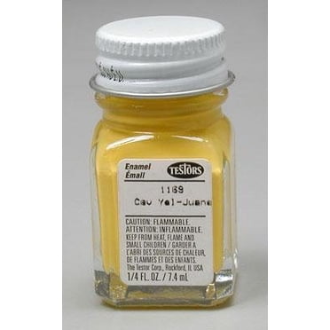 Testors Peinture à l'Émail, Jaune Plat, 1/4 Once