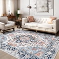 thumbnail image 1 of 6'7"x10' Area Rugs, Vintage Persian Rug Washable Non-Slip Carpet for Living Room Bedroom, 7x10, Red, 1 of 8