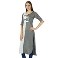 thumbnail image 2 of Kurti Décontractée Femme Haut Ethnique Indien Kurta Tunique en Coton Robe Unie de Designer, 2 of 2