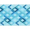 thumbnail image 1 of Ahgly Company Machine Washable Indoor Rectangle Transitional Deep Sky Blue Area Rugs, 2' x 3', 1 of 7