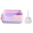 thumbnail image 2 of Extra Large Cat Litter Box, Semi Enclosed, Splash Proof, Removable Litter Pan with Scoop for Multiple Cats, Prevents Litter Kickout, Privacy for Pets, Convenient Maintenance, 2 of 7