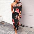 thumbnail image 1 of Women‘s Spring Fashion 2023 One Shoulder Ruched Bodycon Dresses Sexy Fitted Cocktail Party Dress, 1 of 5